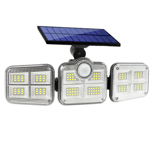 Refletor Led Solar Com 3 Cabeças 800W | Top™