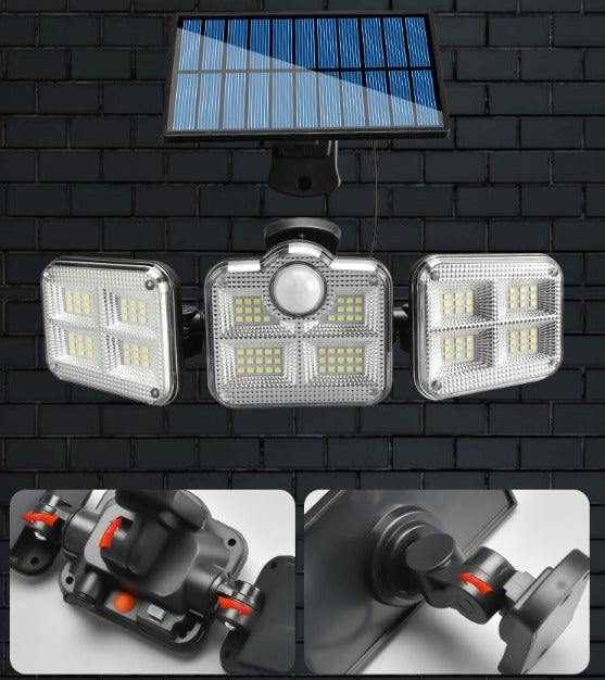 Refletor Led Solar Com 3 Cabeças 800W | Top™